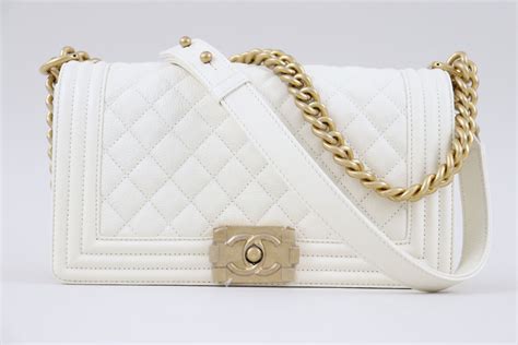 chanel le boy caviar white|BOY CHANEL .